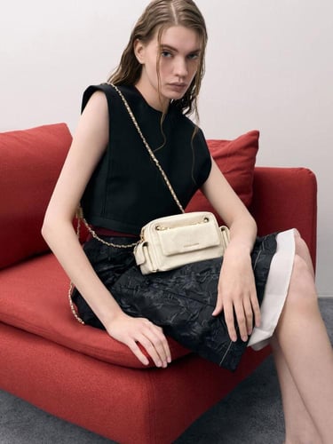 حقيبة كروسبودي مزدوجة التبطين/ C&K