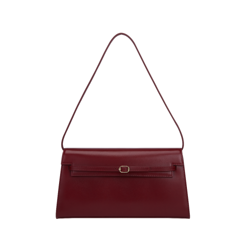 حقيبة كتف باللون الكرزي الداكن