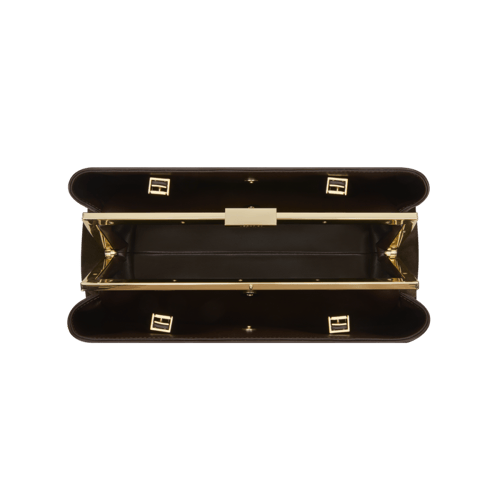 حقيبة إكلير من جلد الغزال بلون الإسبريسو