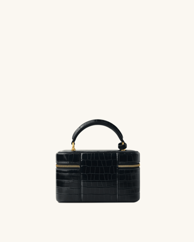 حقيبة كليو ذات المقبض العلوي بتصميم صندوقي منسوج -...