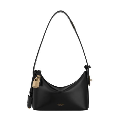 حقيبة هوبو صغيرة باللون الذهبي الأسود