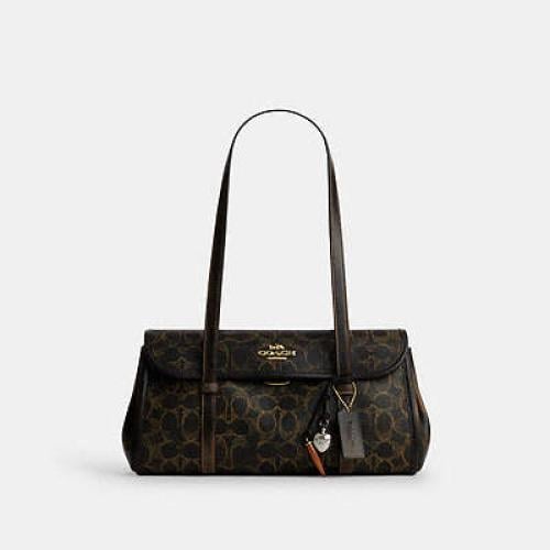 حقيبة بريدجيت الكتفية ذات الغطا/ -coach