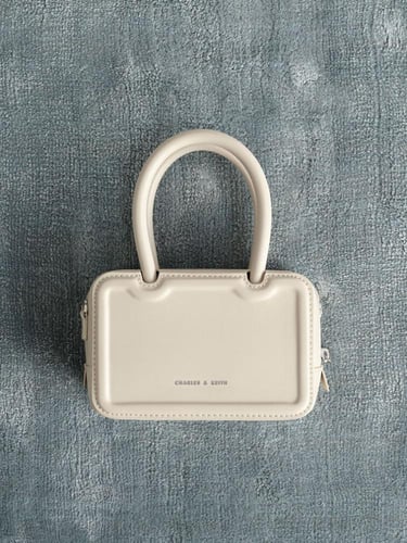 حقيبة بيرلاين بمقبض علوي ممدود - لون الشوفان