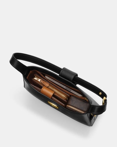 شنطة كتف إليزا فضي/رمادي داكن