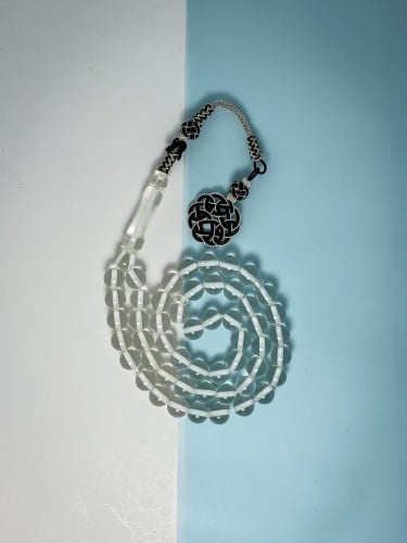 مسباح بكلايت فضة طرابزونية - شفاف