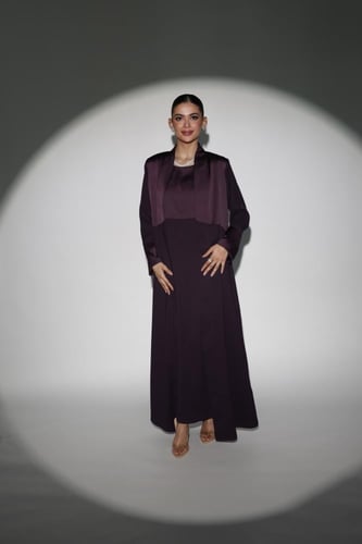 عباية كريب لافنتو لون موف