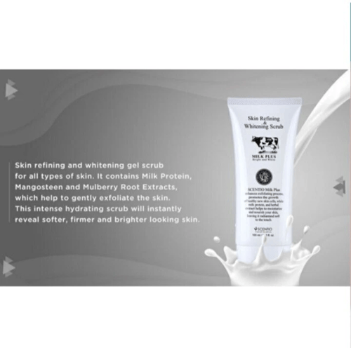 مقشر بيوتي بوفيه ميلك بلس لتنقية وتفتيح البشرة