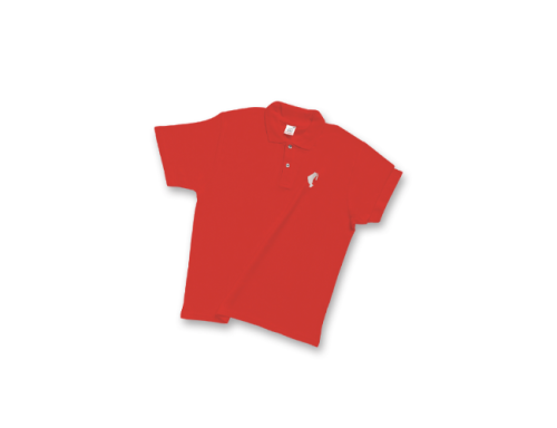 تيشرت بولو (أحمر) بتصميم ثون مقاس L