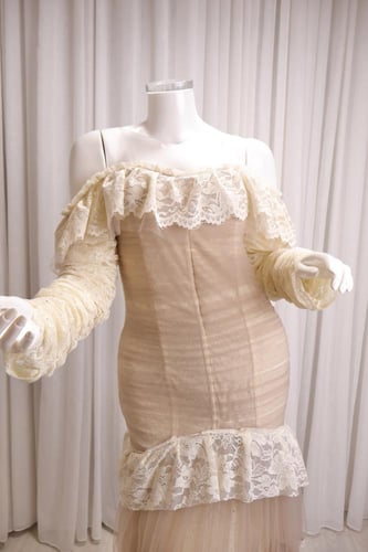 فستان بيج دانتيل وتل اوف شولدر