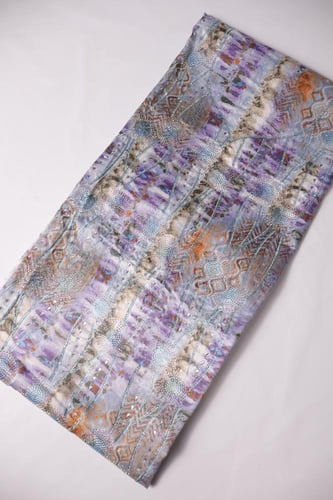 مخور موف حرير ايطالي بتطريز يمتد إلى نهاية المخور