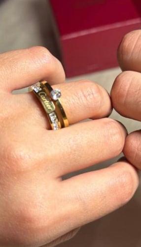 دبله كارتييه بفصوص (ذهبي)