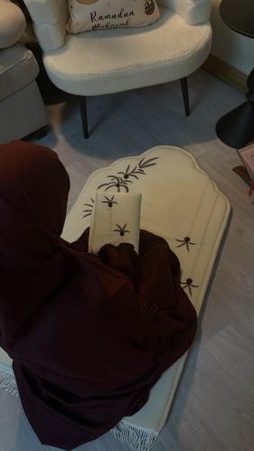 طقم صلاة النخله - عنابي