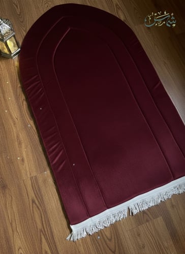 مجموعة سجادة صلاة مبطنة ارتفاع 2.5 سم سادة من شمس