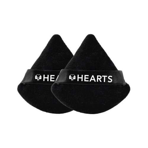 Powder sponge with hearts - two pieces pear-shaped...