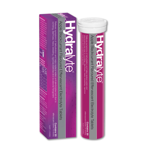 Hydralite Effervescent Electrolyte Supplement with apple and currant flavor - 20 tablets
