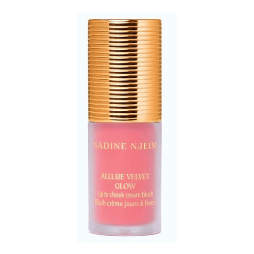 Creamy blush, color velvet glow for lips and cheeks from Nadine Njeim - Glassy pink