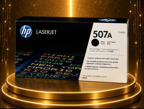 حبر HP 507A أسود أصلي CE400A لطابعات HP Color Lase...