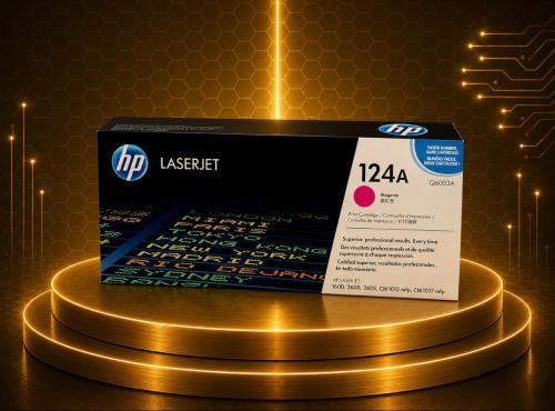 حبر HP 124A أصلي ارجواني Q6001A لطابعات Color Lase...