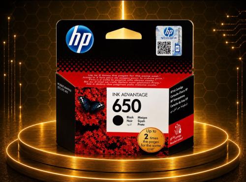 حبر HP 650 أصلي أسود لطابعات HP DeskJet 2515 و3515...
