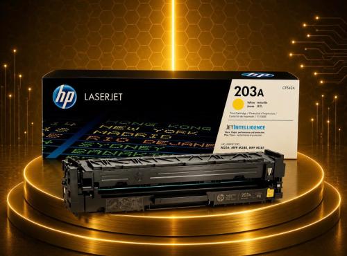 حبر HP 203A أصلي أصفر CF542A لطابعات Color LaserJe...