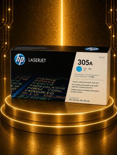 حبر HP 305A أصلي سماوي CE411AC لطابعات HP LaserJet...