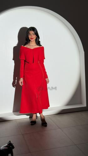 فستان كريب بفتحة