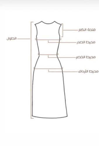 فستان كتان برقبة قصة واسعة