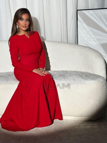 فستان سهرة بخصر مدموج