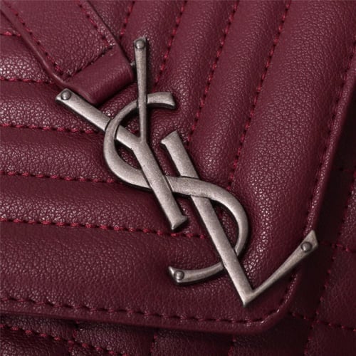 Master QualitySaint Laurent Burgundy Leather Small...