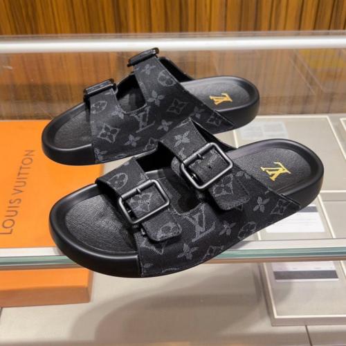 Louis vuitton slippers black