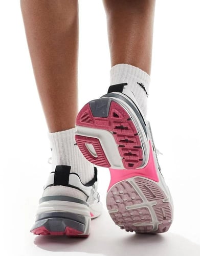 Nike V2K Run unisex sneakers in silver and pink Ma...