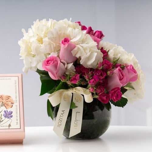 مزهرية اناقة الورد مع كريب دولسي من هانوفيرين