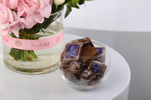 فازة الهيدرنجيا مع الشوكلت