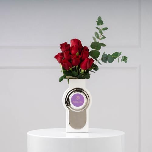 فازة رومانسية الأزهار