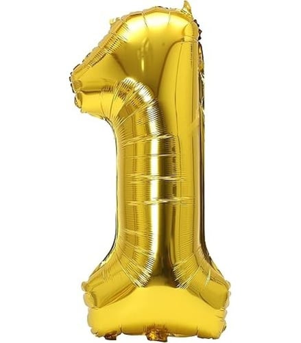 بالونات الارقام الذهبية