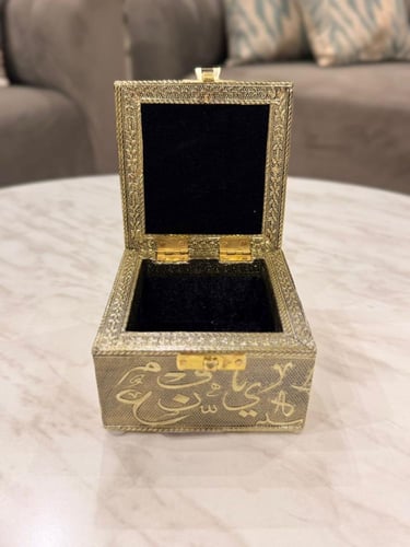 صندوق خشب هندي ملبس نحاس