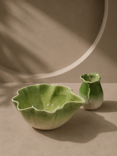Matcha preparation bowl (green)