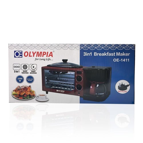 ميكروويف وقلاية وصانعه قهوة من اولمبيا بضمان عامين