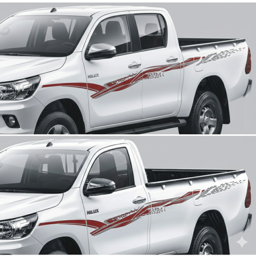 خطوط تويوتا هايلوكس سعودي 2026 غمارتين - ملصقات جا...