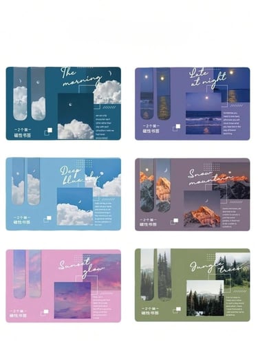 أطياف الطبيعة: فواصل كتب مغناطيسية - طقم قطعتين