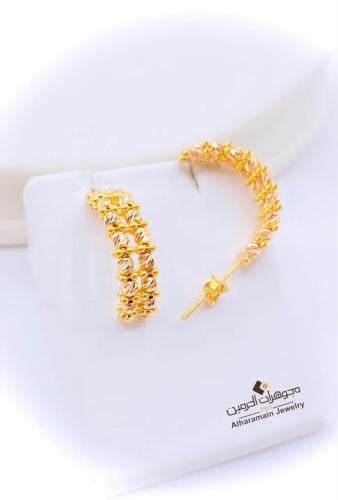 حلق ذهب عيار 21