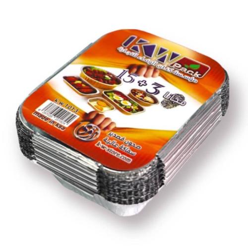 صحن قصدير 18 حبة 15*13 سم K.W1013