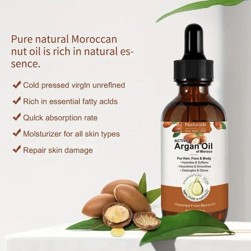 ناتشورال زيت لنمو الشعر والحواجب والرموش بزيت الار...