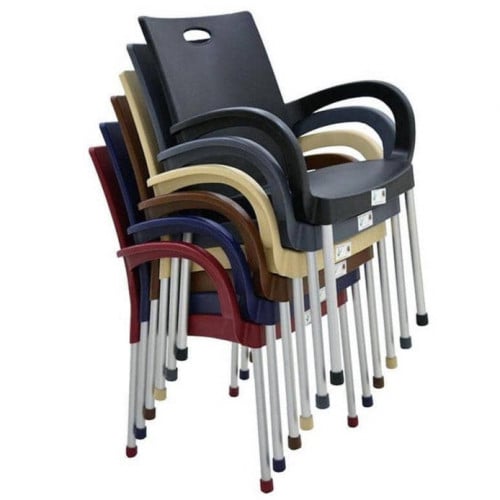 كرسي بلاستيك أرجل المنيوم