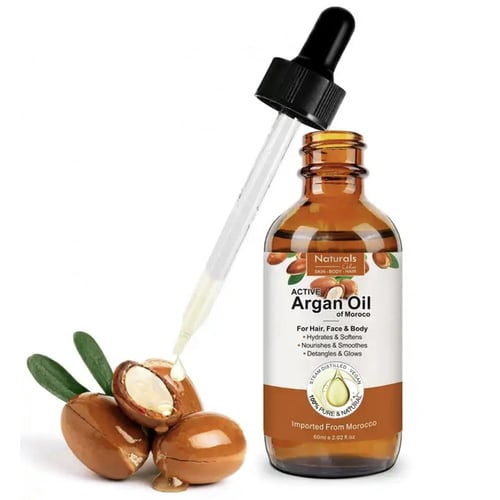 ناتشورال زيت لنمو الشعر والحواجب والرموش بزيت الار...