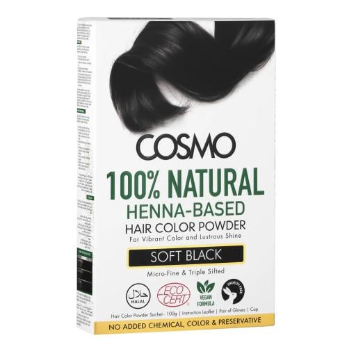 مسحوق حناء طبيعي لصبغة الشعر اسود ناعم 100 غرام CO...