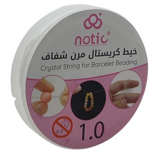 خيط كريستال مرن شفاف 1 ملم 10 قطع notic NT-80130-1...