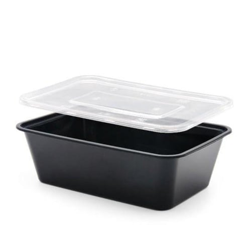 وعاء بلاستيك للميكروويف 1000 مل 50 قطعة 0106705