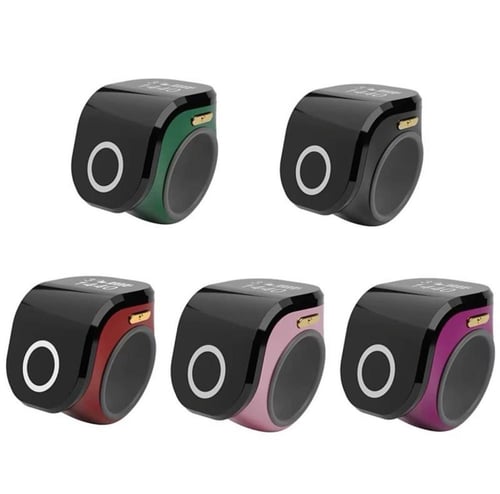 خاتم تسبيح ذكي لون أسود 01443