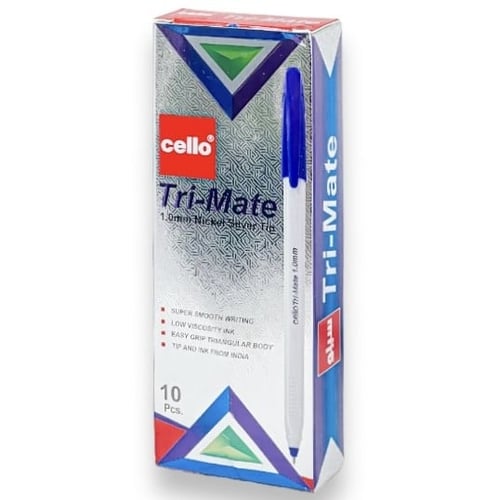 قلم حبر جاف ازرق 1 ملم Cello Tri-Mate